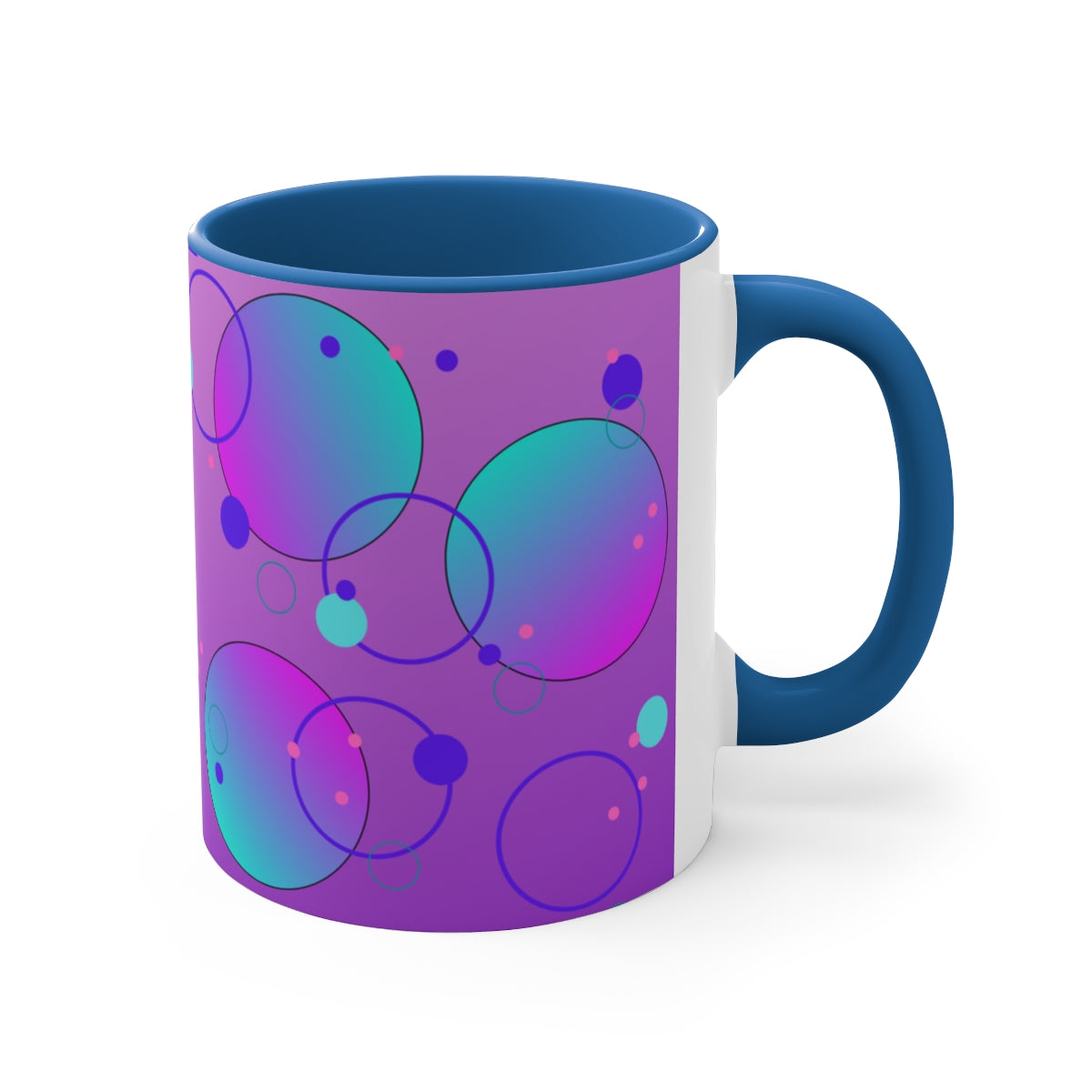 Purple Circles Abstract Mug