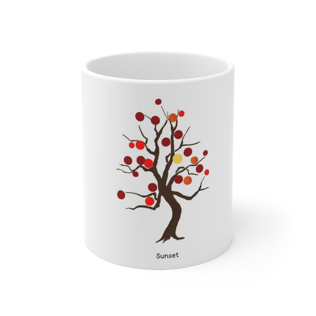 Sunset Emotive Tree Mug