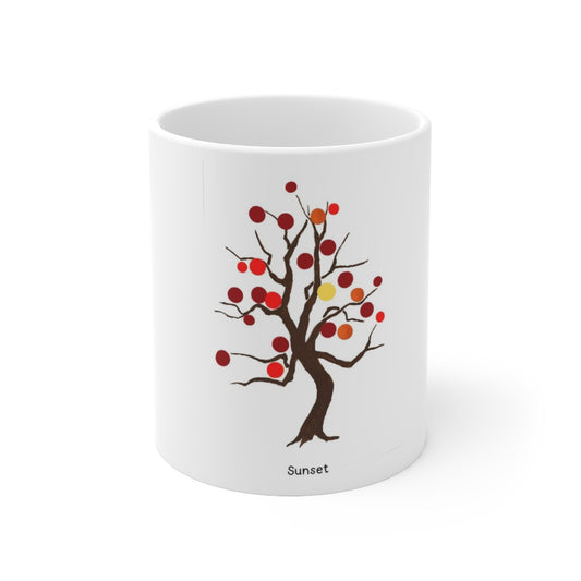 Sunset Emotive Tree Mug