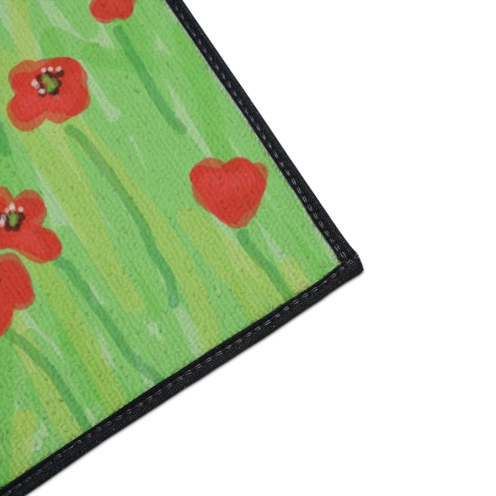 Poppies Heavy Duty Floor Mat