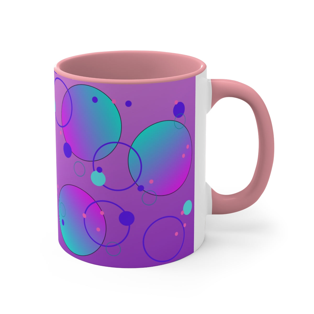 Purple Circles Abstract Mug