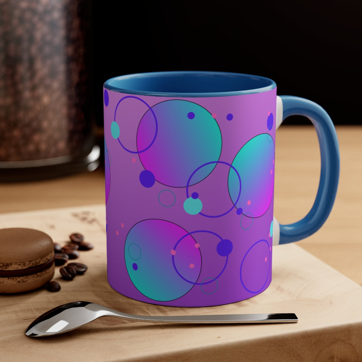 Purple Circles Abstract Mug