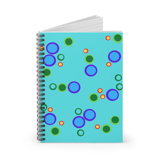 Blue Bubbles Spiral Notebook
