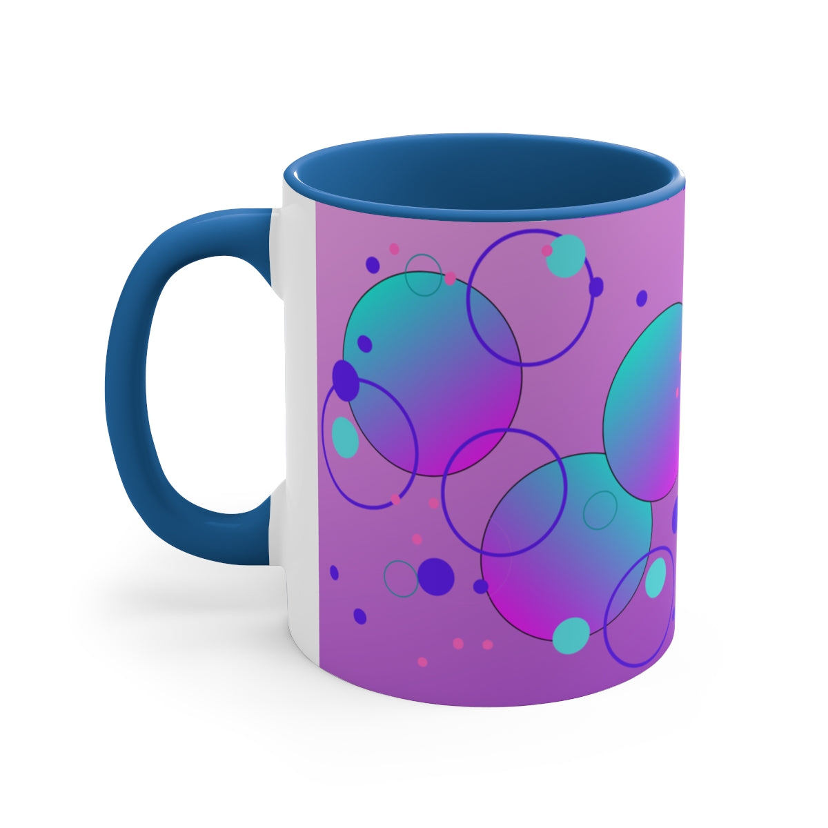 Purple Circles Abstract Mug