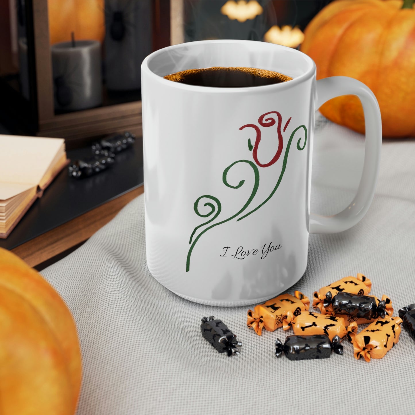 Single Rose I Love You Mug 15oz