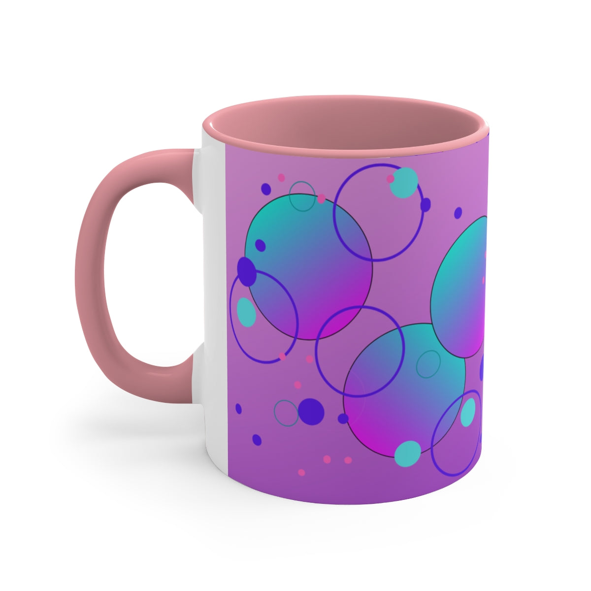 Purple Circles Abstract Mug