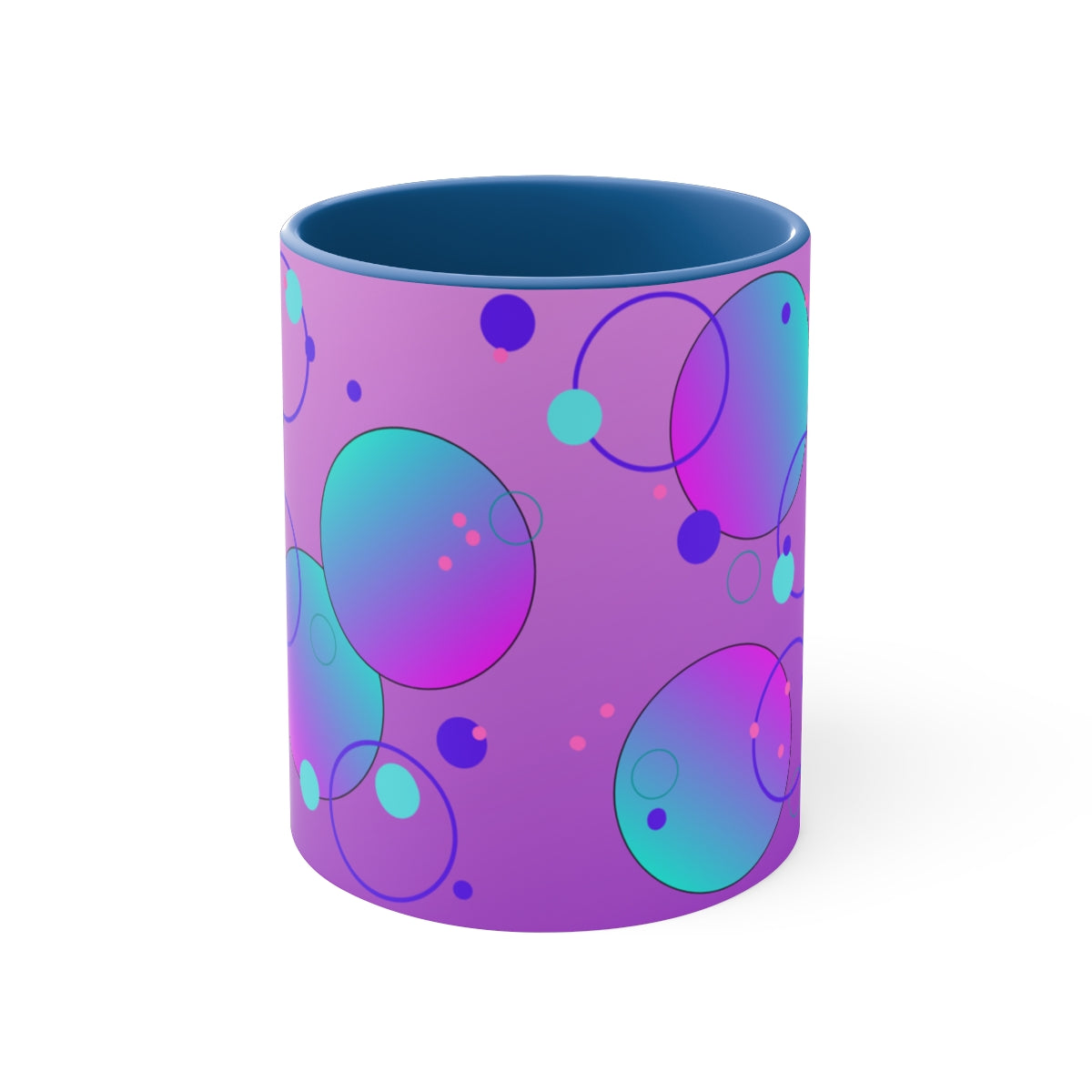 Purple Circles Abstract Mug