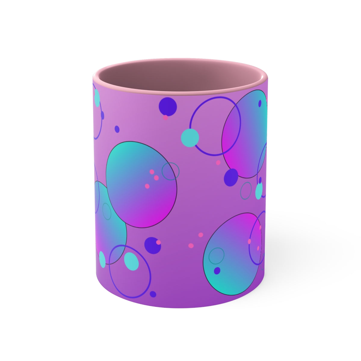 Purple Circles Abstract Mug