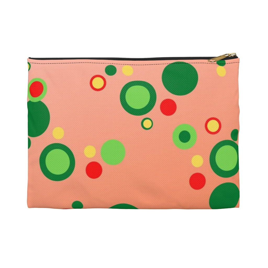 Orange Bubbles Accessory Pouch