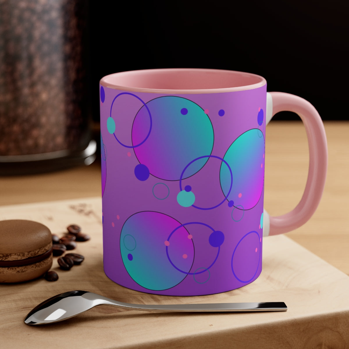 Purple Circles Abstract Mug