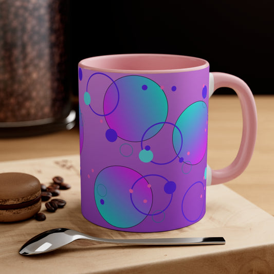 Purple Circles Abstract Mug