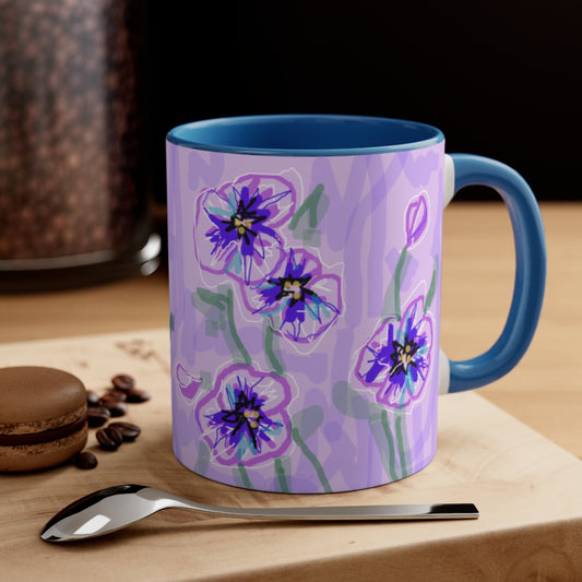 Purple Pansies Coffee Mug