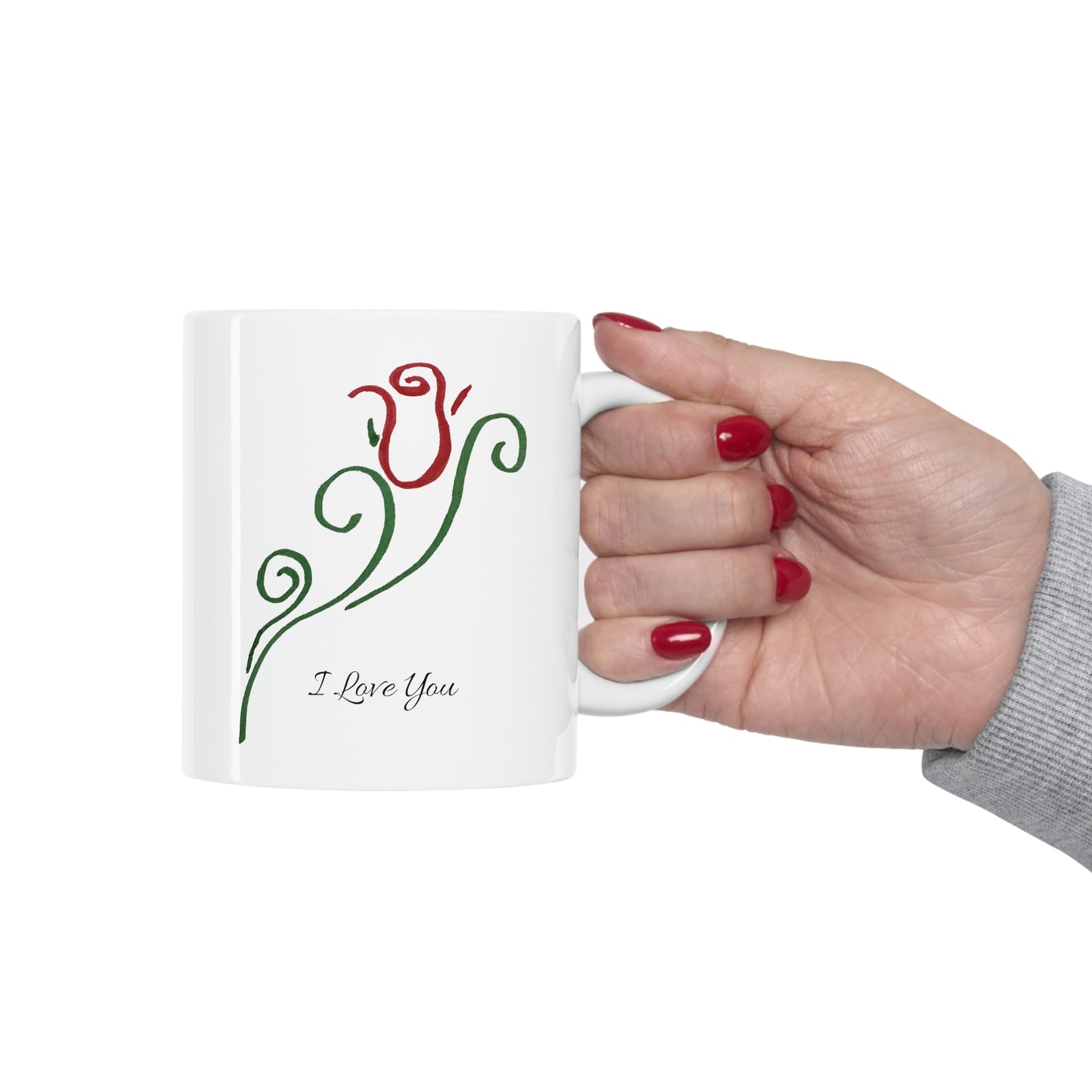 Single Rose I Love you Mug