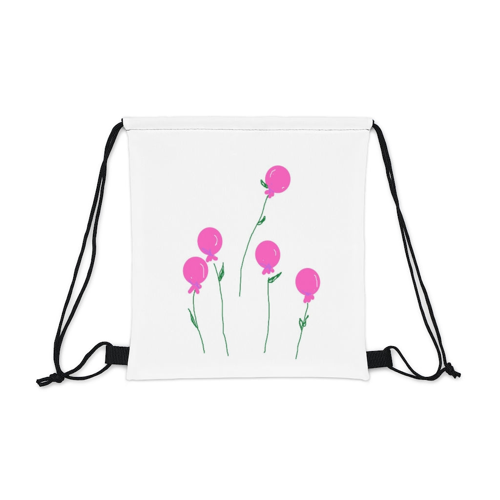 Balloon Flowers Outdoor Drawstring Bag