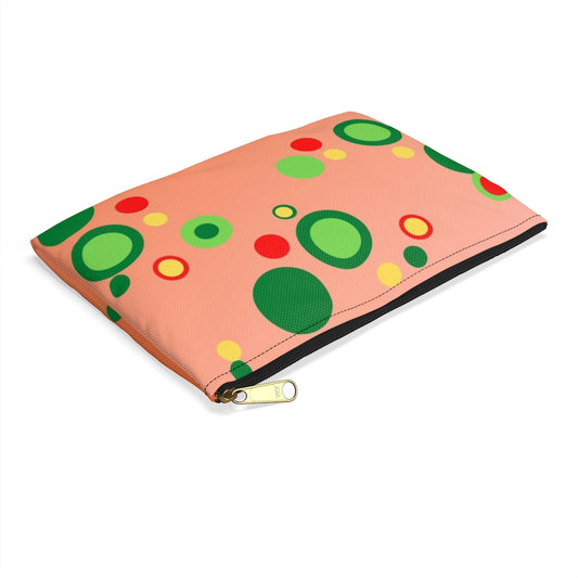 Orange Bubbles Accessory Pouch