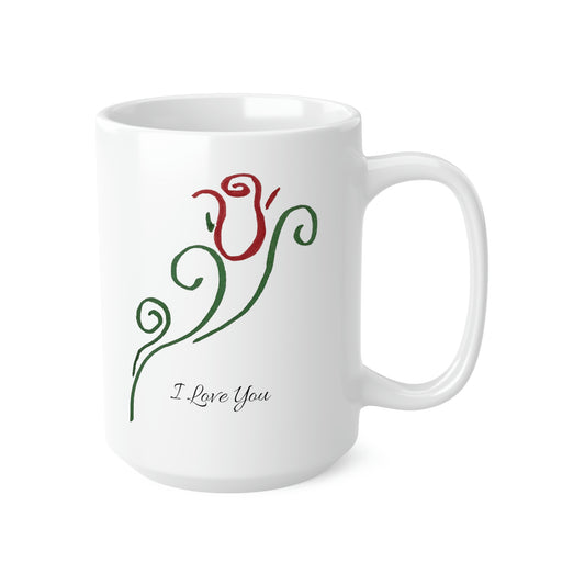 Single Rose I Love You Mug 15oz