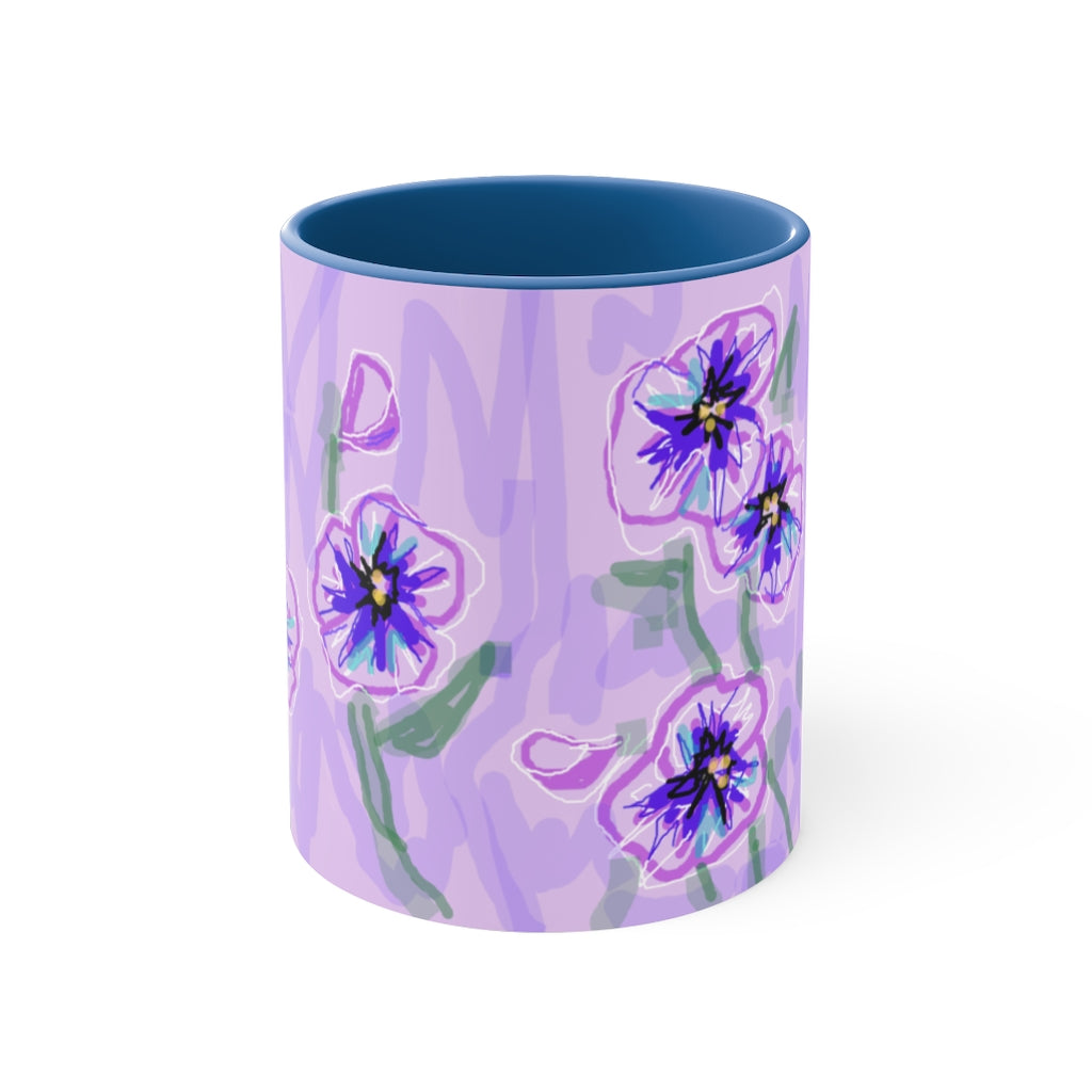Purple Pansies Coffee Mug