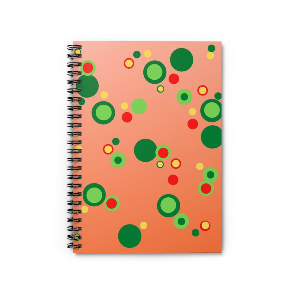 Orange Bubbles Spiral Notebook