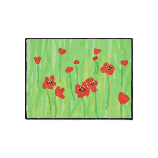 Poppies Heavy Duty Floor Mat