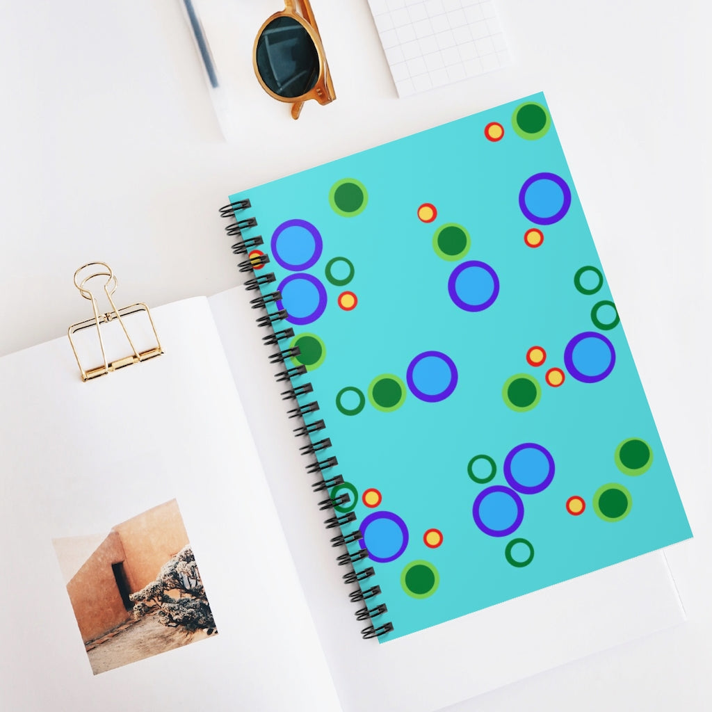 Blue Bubbles Spiral Notebook