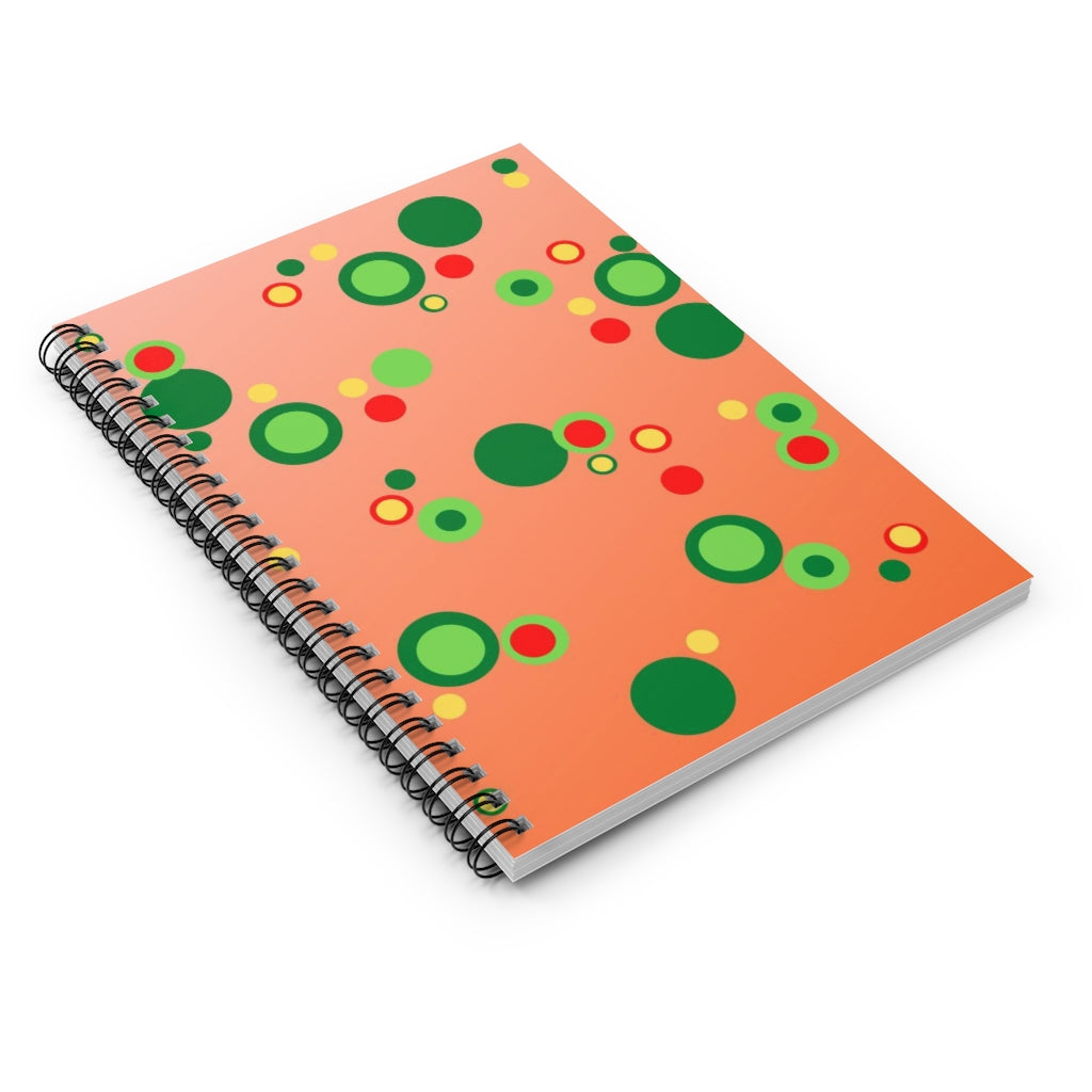Orange Bubbles Spiral Notebook