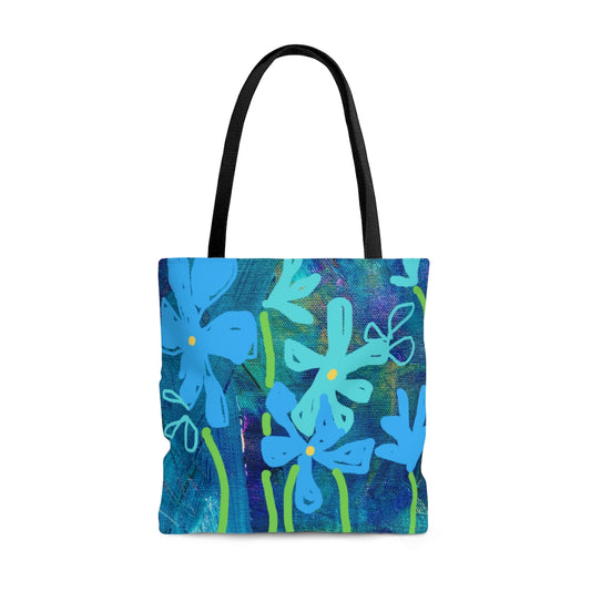 Blue Flowers Tote Bag