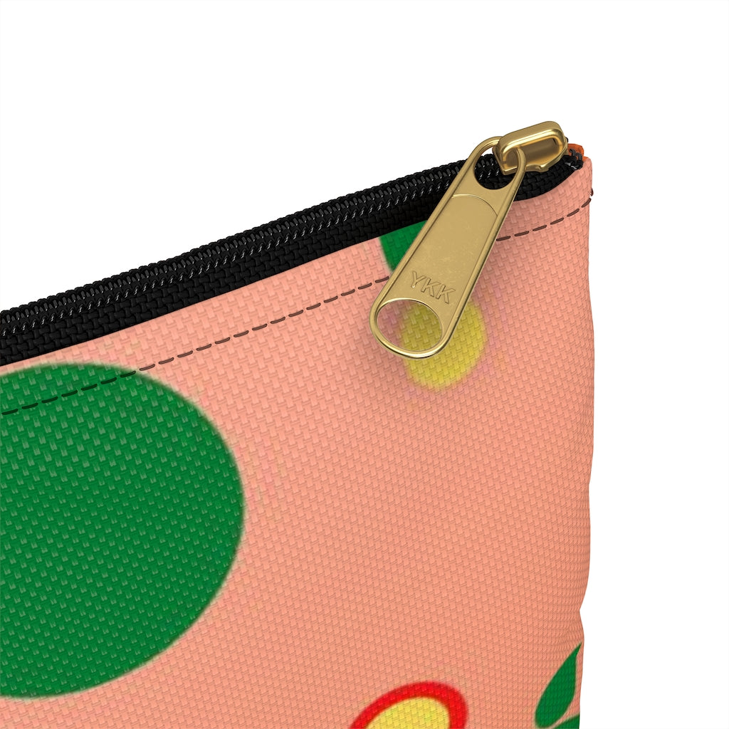 Orange Bubbles Accessory Pouch