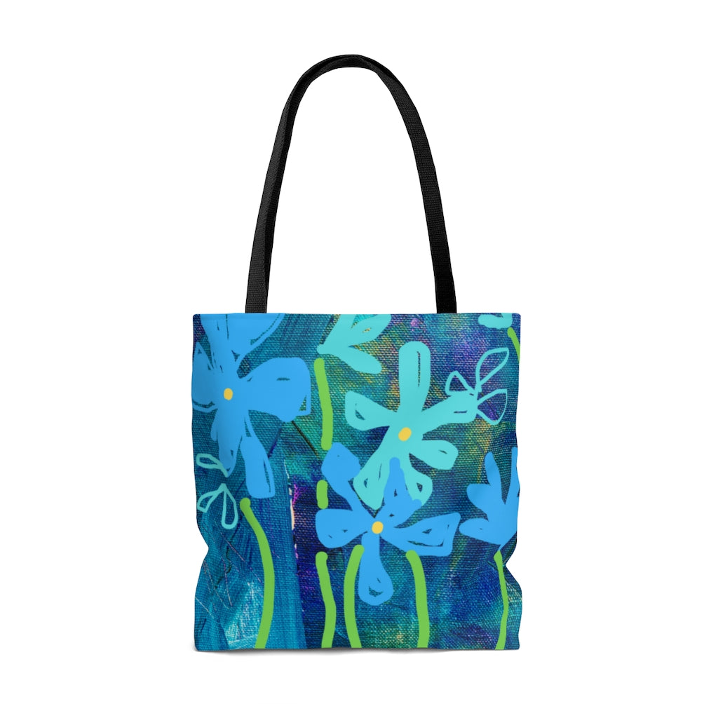 Blue Flowers Tote Bag