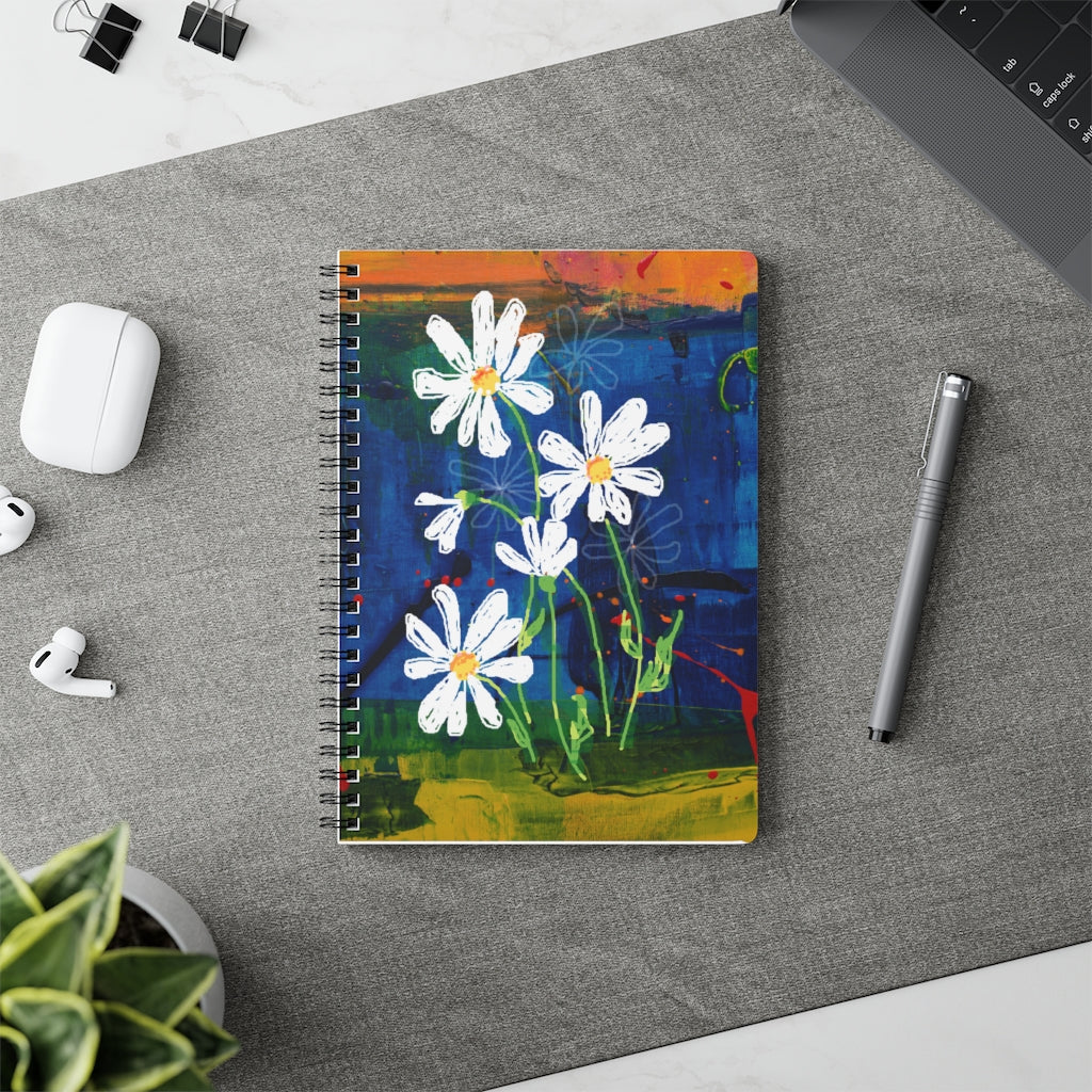 Daisies Wirobound Softcover Notebook, A5