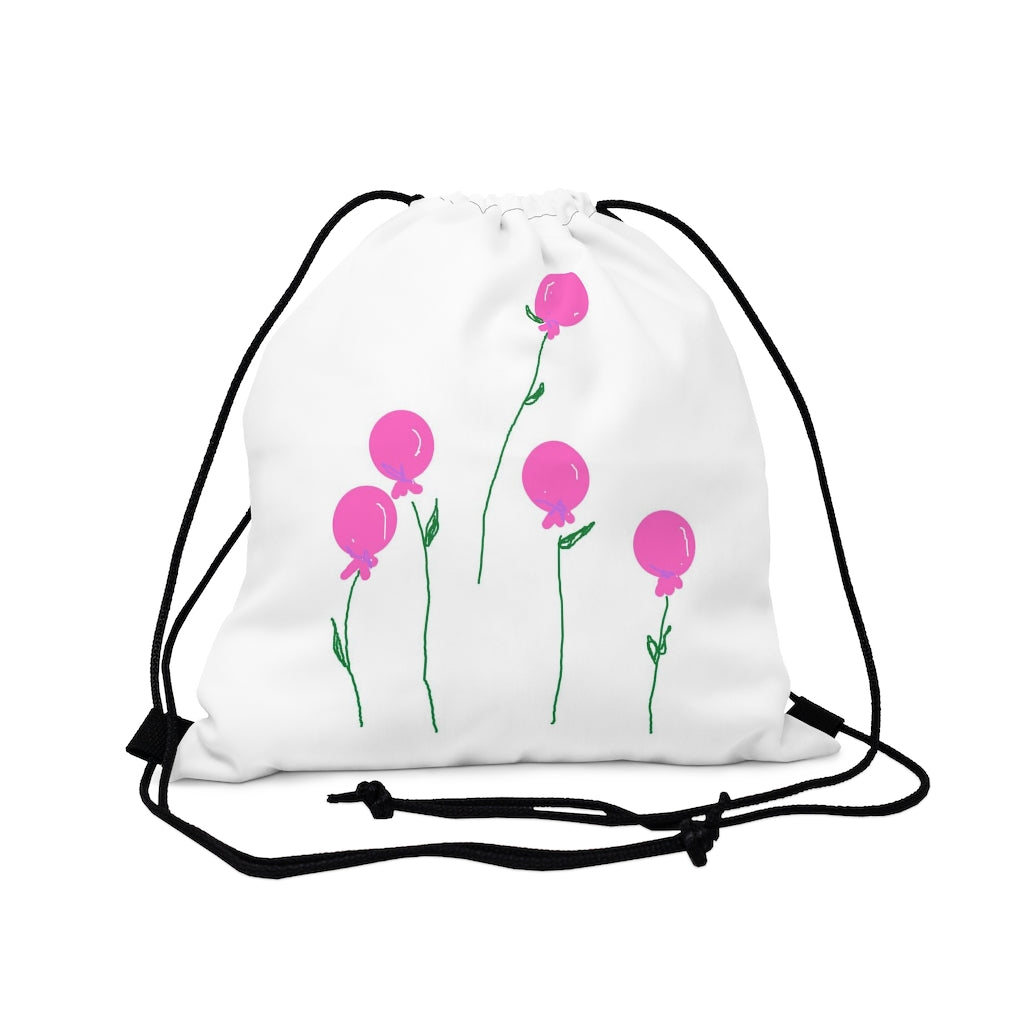 Balloon Flowers Outdoor Drawstring Bag