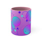 Purple Circles Abstract Mug