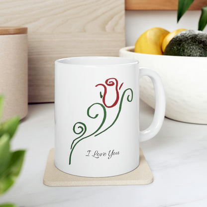 Single Rose I Love you Mug