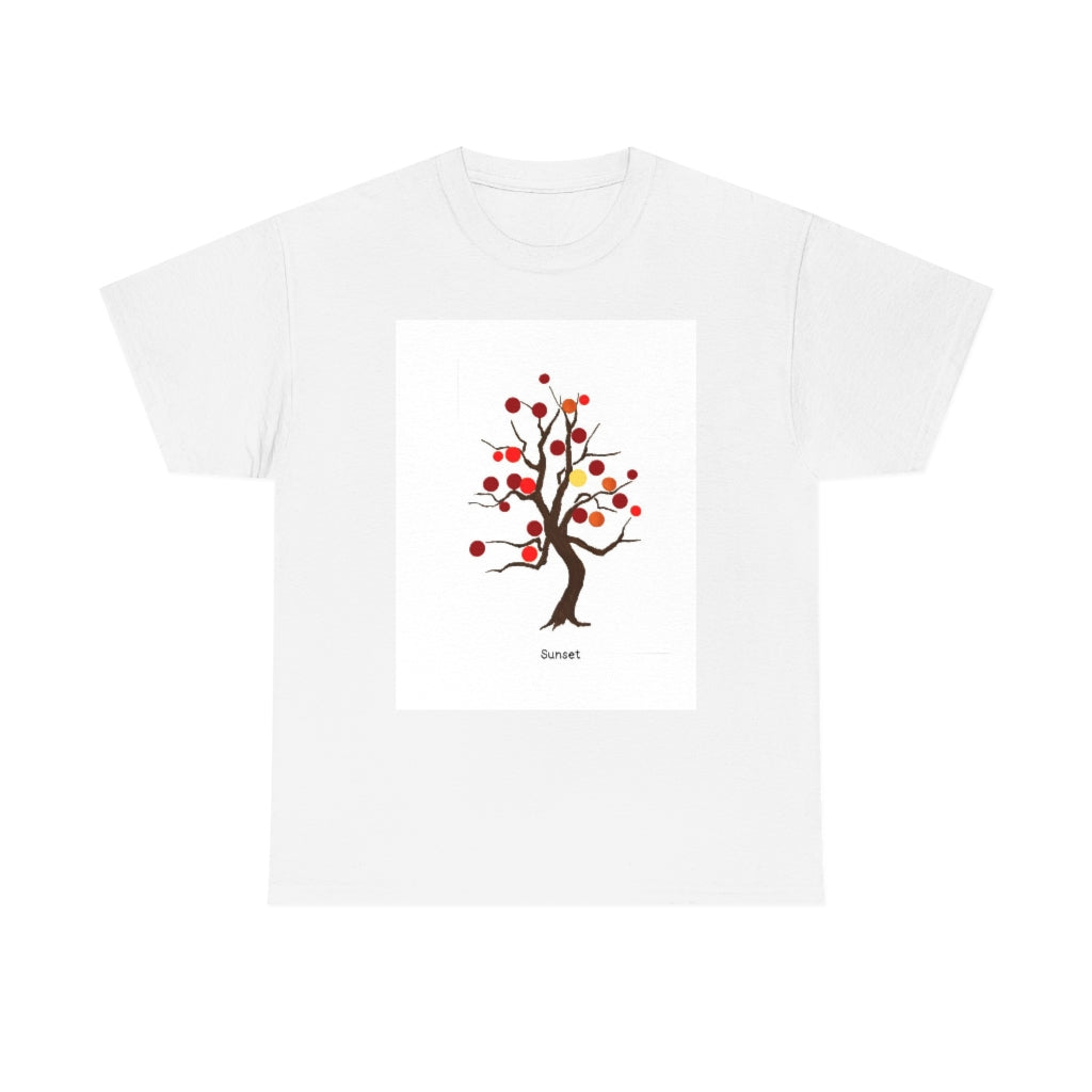 Sunset Emotive Tree Cotton Tee