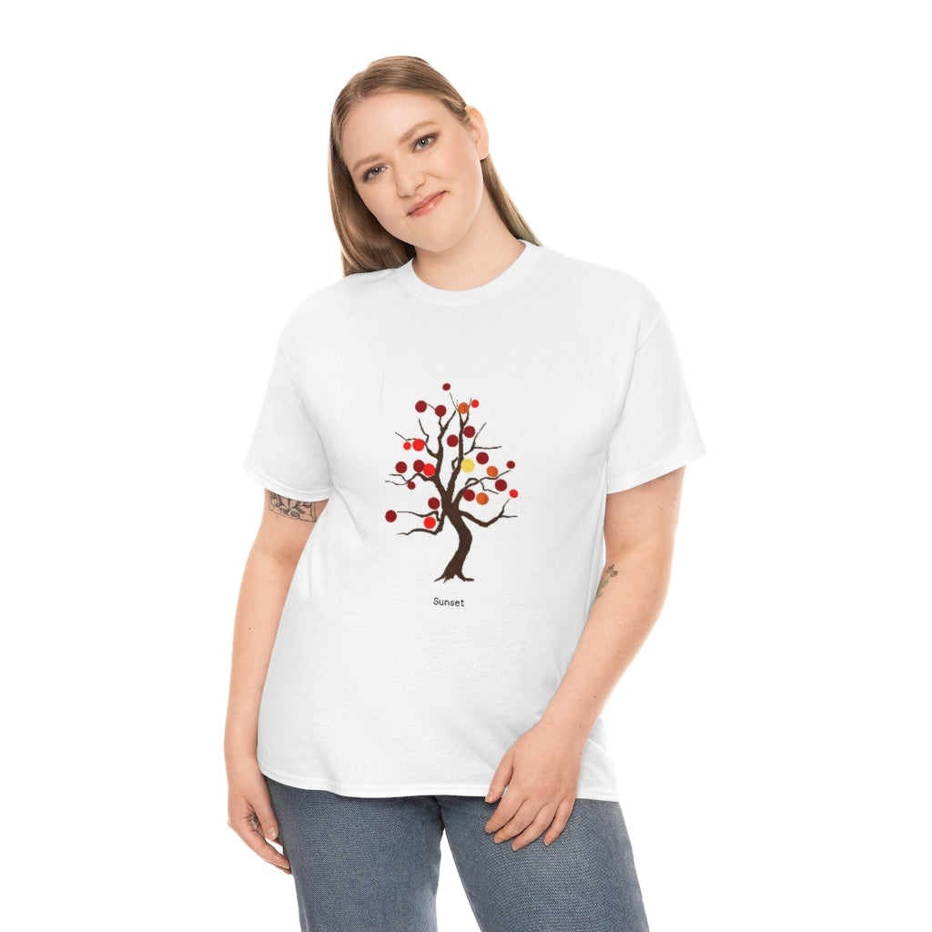 Sunset Emotive Tree Cotton Tee