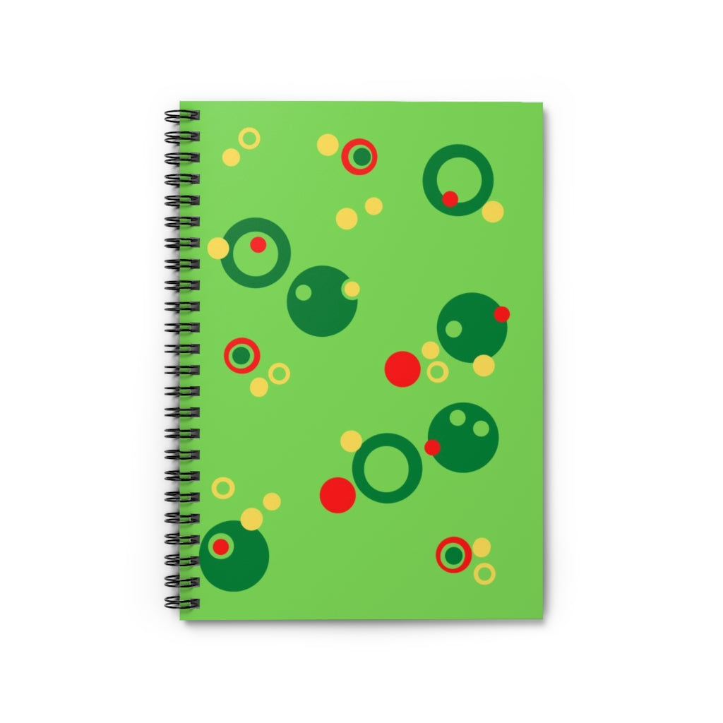 Green Bubbles Spiral Notebook