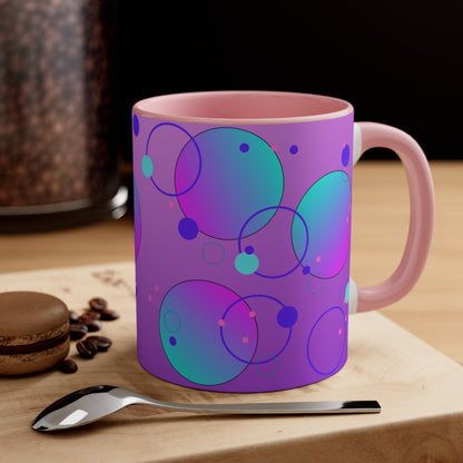 Purple Circles Abstract Mug