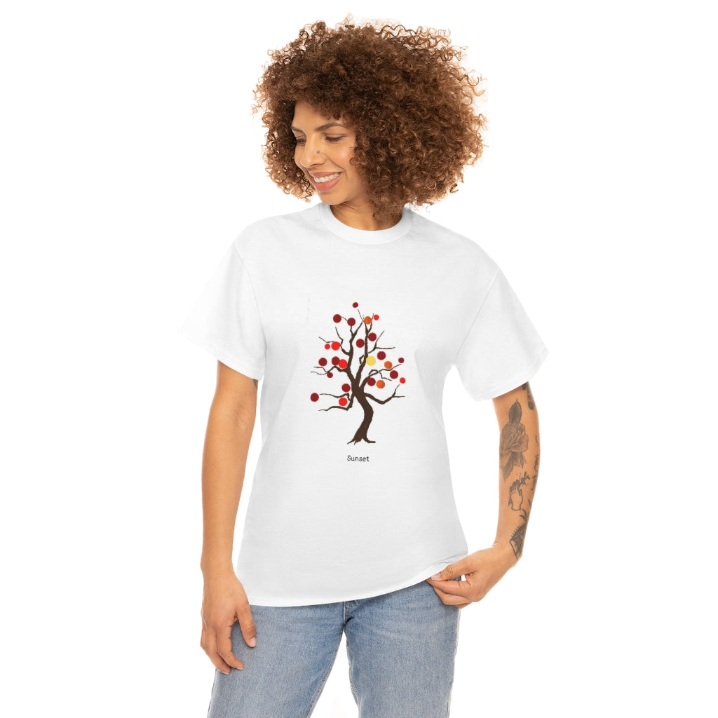 Sunset Emotive Tree Cotton Tee