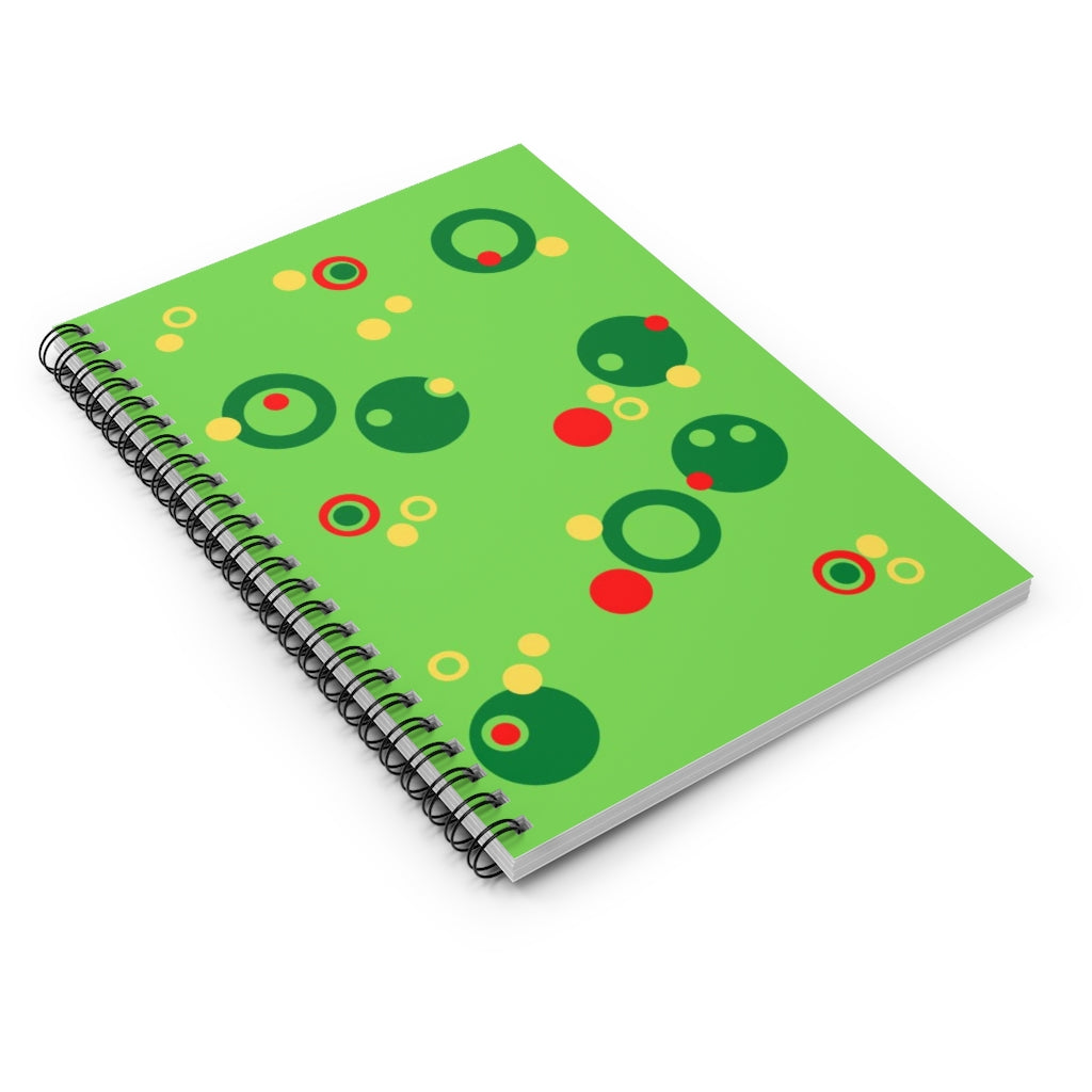 Green Bubbles Spiral Notebook