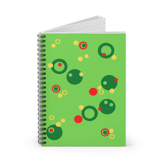 Green Bubbles Spiral Notebook