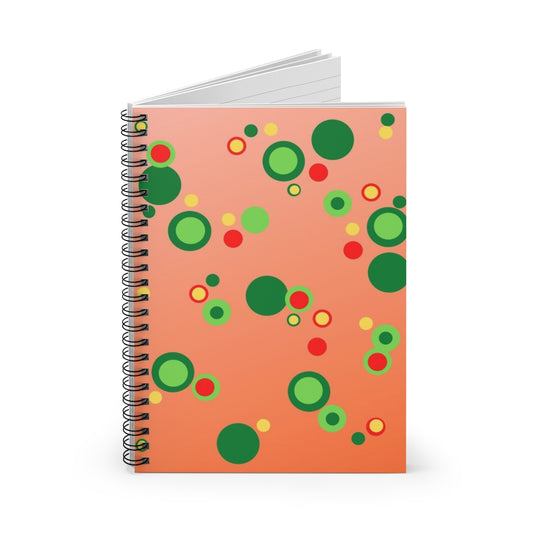 Orange Bubbles Spiral Notebook