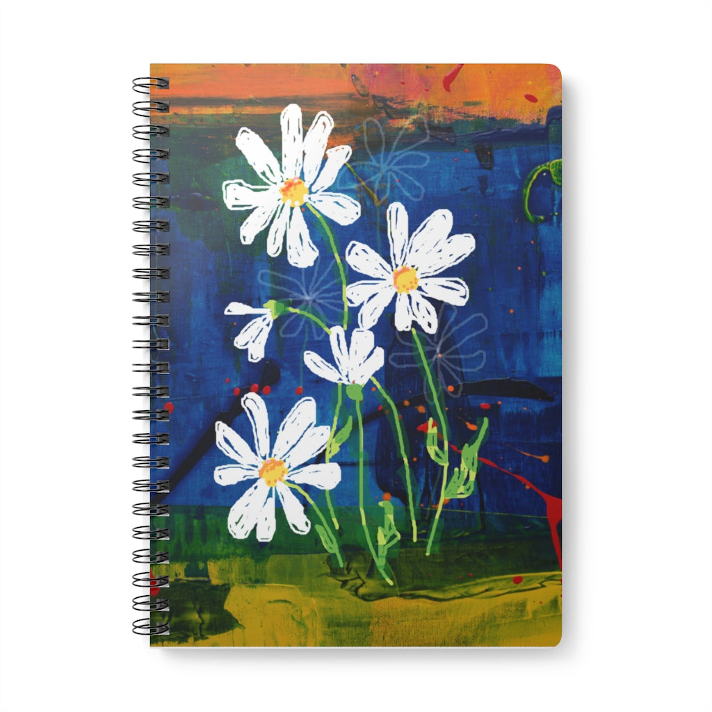 Daisies Wirobound Softcover Notebook, A5