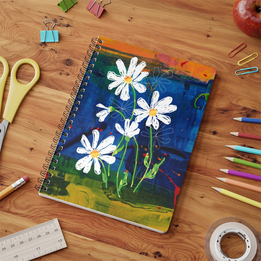 Daisies Wirobound Softcover Notebook, A5