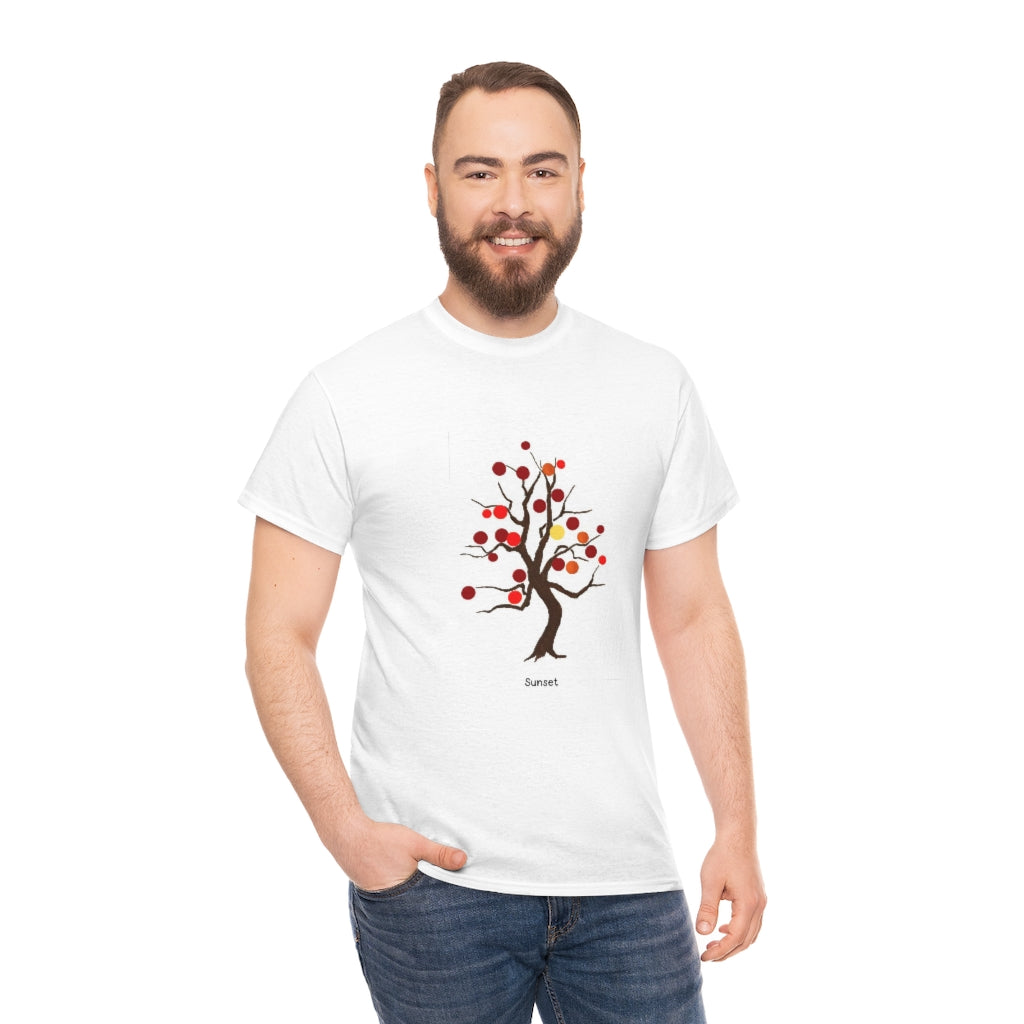 Sunset Emotive Tree Cotton Tee